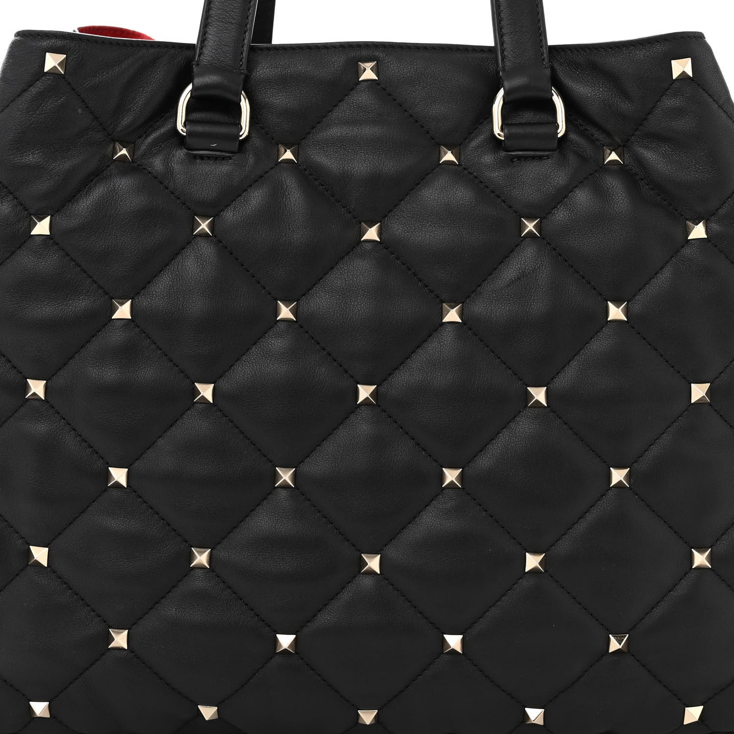Nappa Quilted Boomstud Tote Black