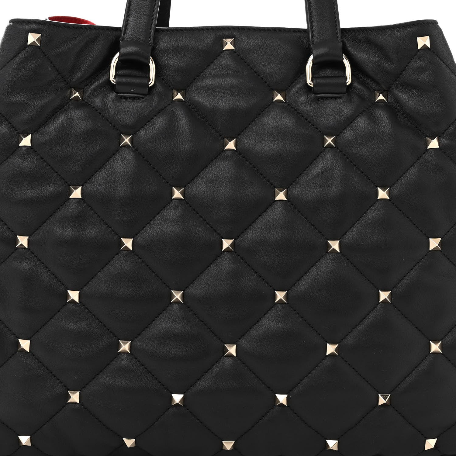 Valentino Garavani Nappa Quilted Boomstud Tote Black 7 of 9