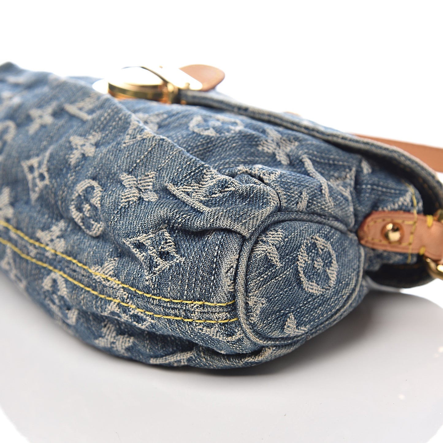 Monogram Denim Mini Pleaty Blue