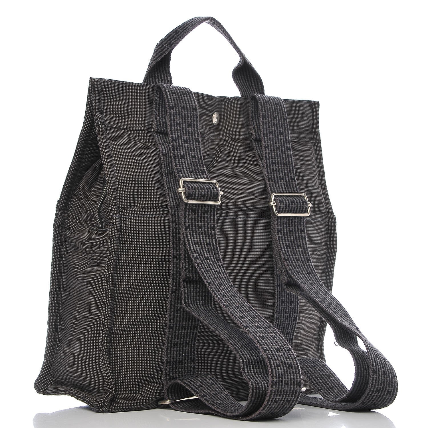 Hermes Canvas Herline Backpack Grey 3 of 7