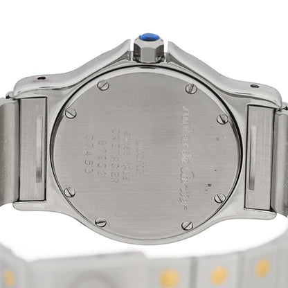 Cartier Stainless Steel 18K Yellow Gold 29mm Santos Octagon Quartz Watch 4 of 4
