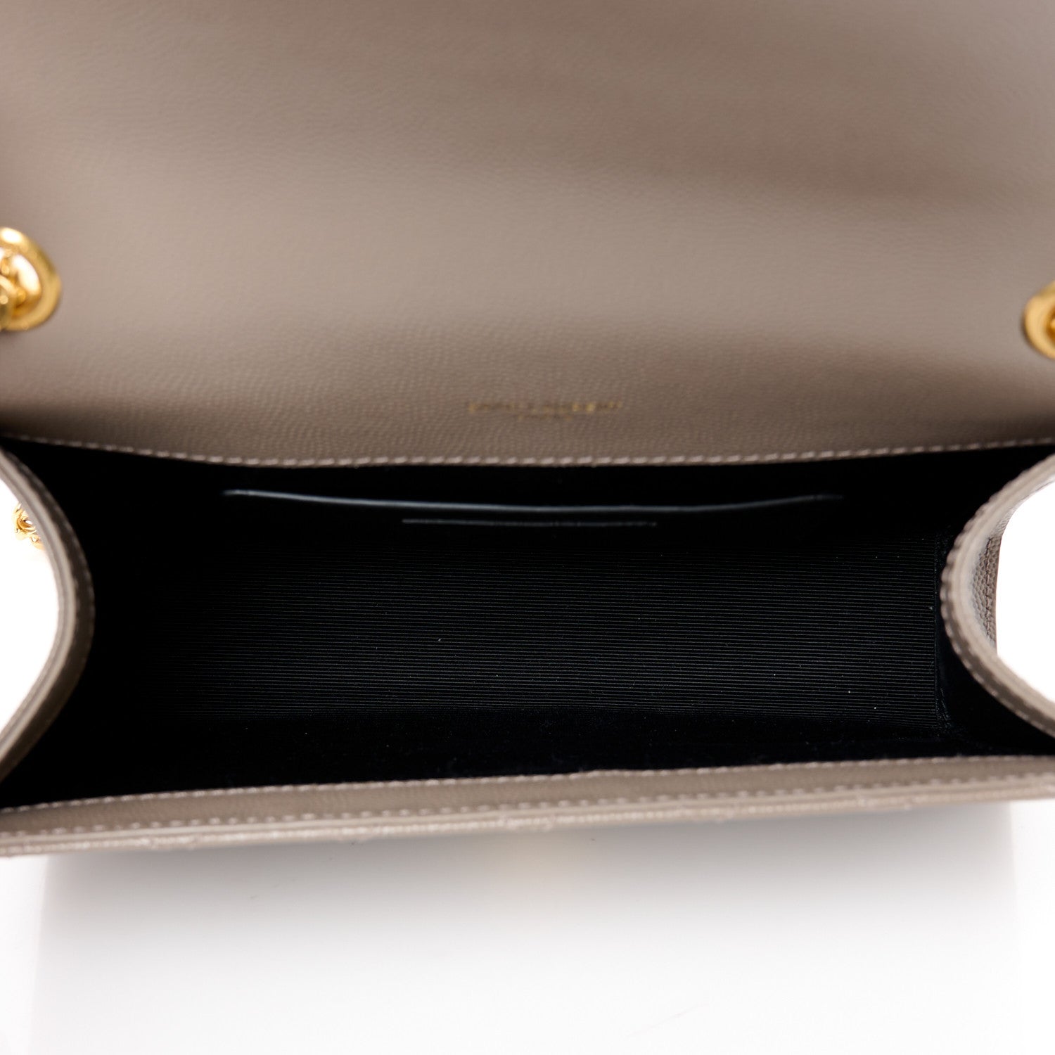 Saint Laurent Grain De Poudre Textured Mixed Matelasse Triquilt Small Monogram Satchel Greyish Brown 5 of 11