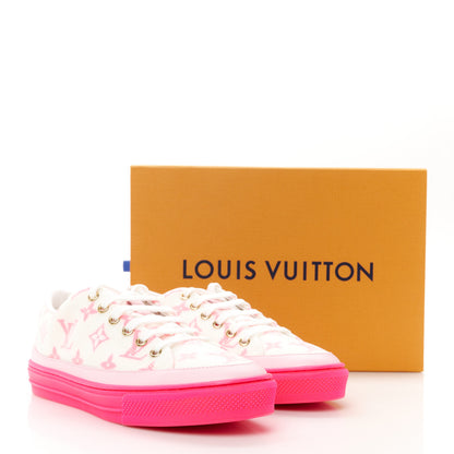Louis Vuitton Technical Fabric Monogram Stellar Sneakers 38.5 Rose Pop 9 of 9
