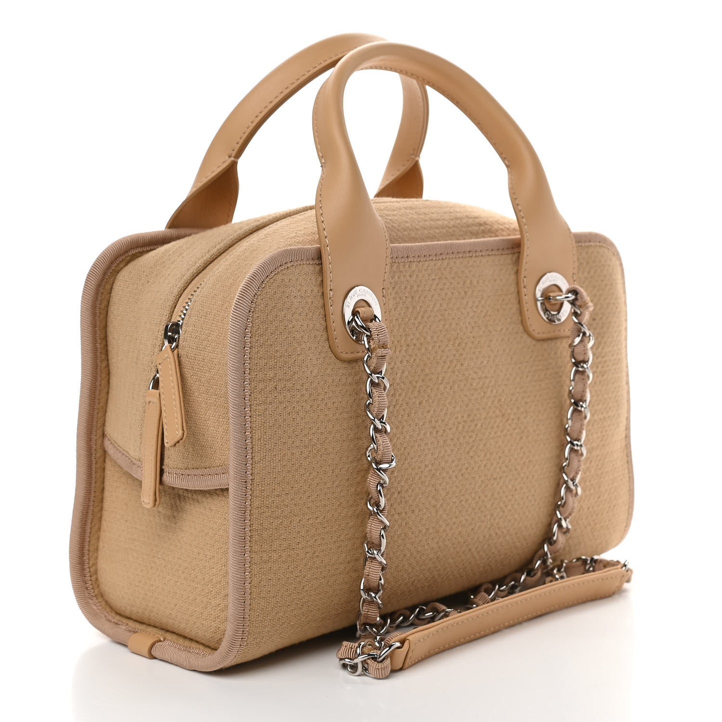Denim Deauville Bowling Bag Beige