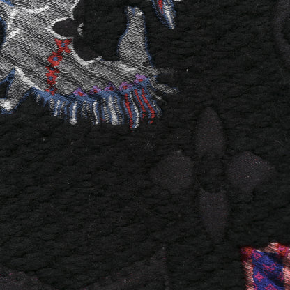 Louis Vuitton Wool Silk Superstition Logomania Scarf Black 5 of 5