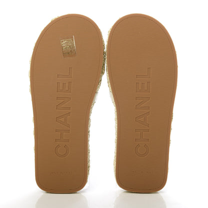 Chanel Braided Cord CC Mules 38 Light Beige 5 of 10