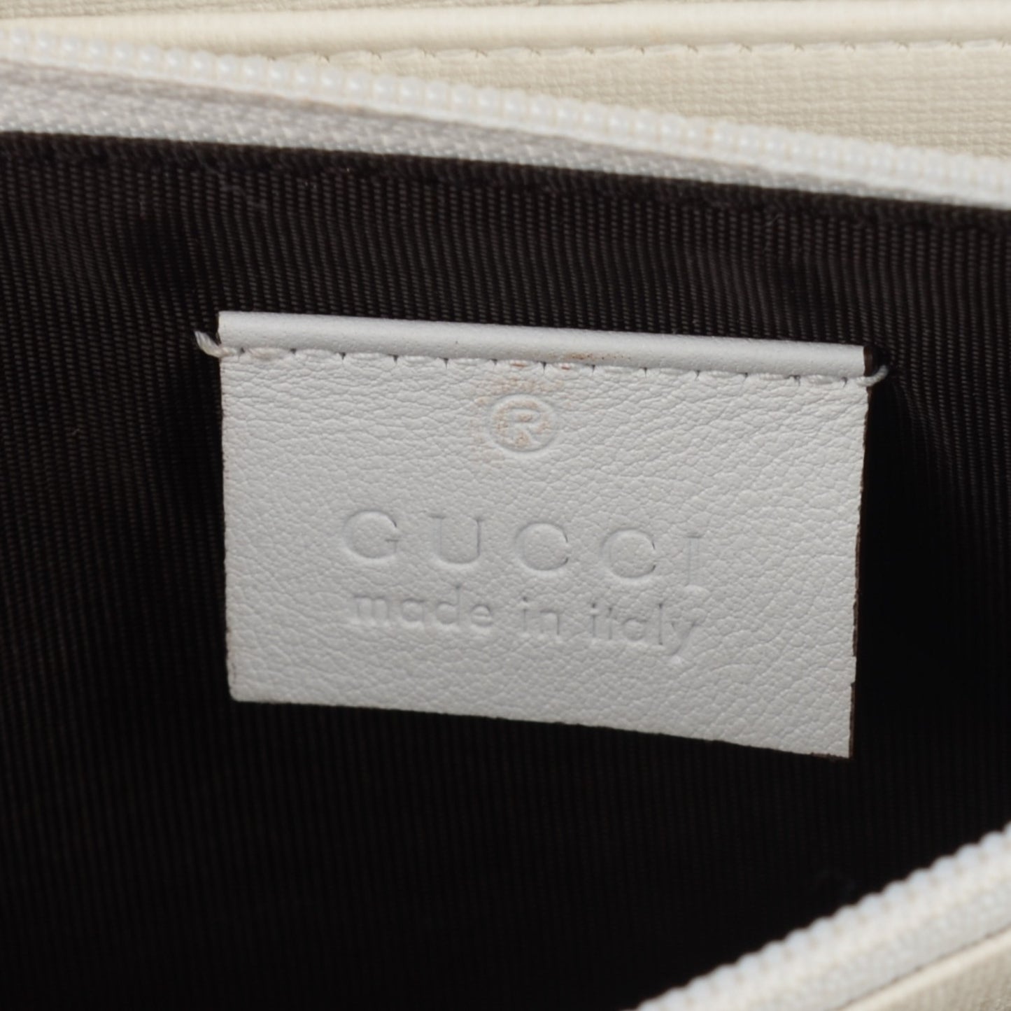 Micro GG Supreme Stars GG Pierce Zip Around Wallet White