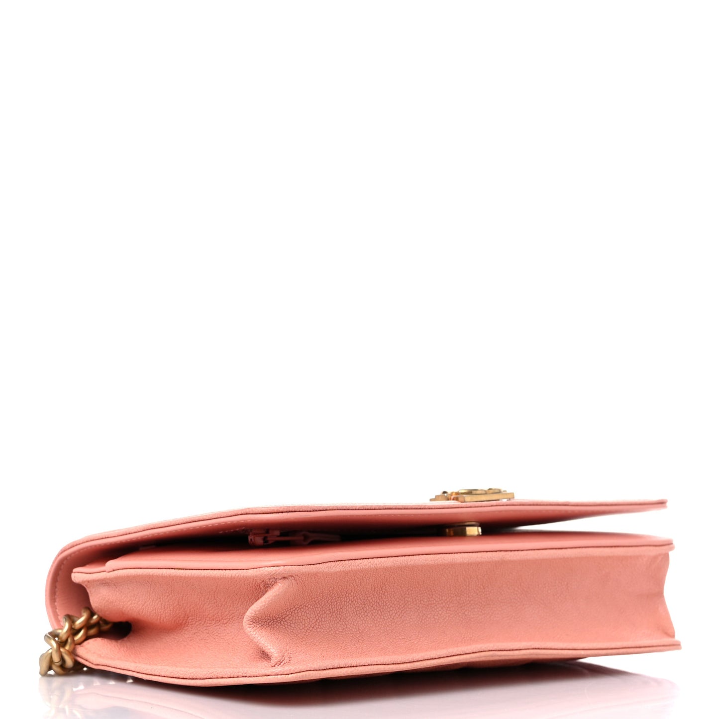 Caviar Quilted Boy Wallet On Chain WOC Pink