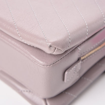 Chanel Lambskin Chevron Stitched Envelope Flap Light Grey 16 of 16