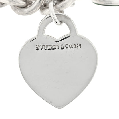 Tiffany Sterling Silver Enamel Five Charm Bracelet Blue 4 of 4