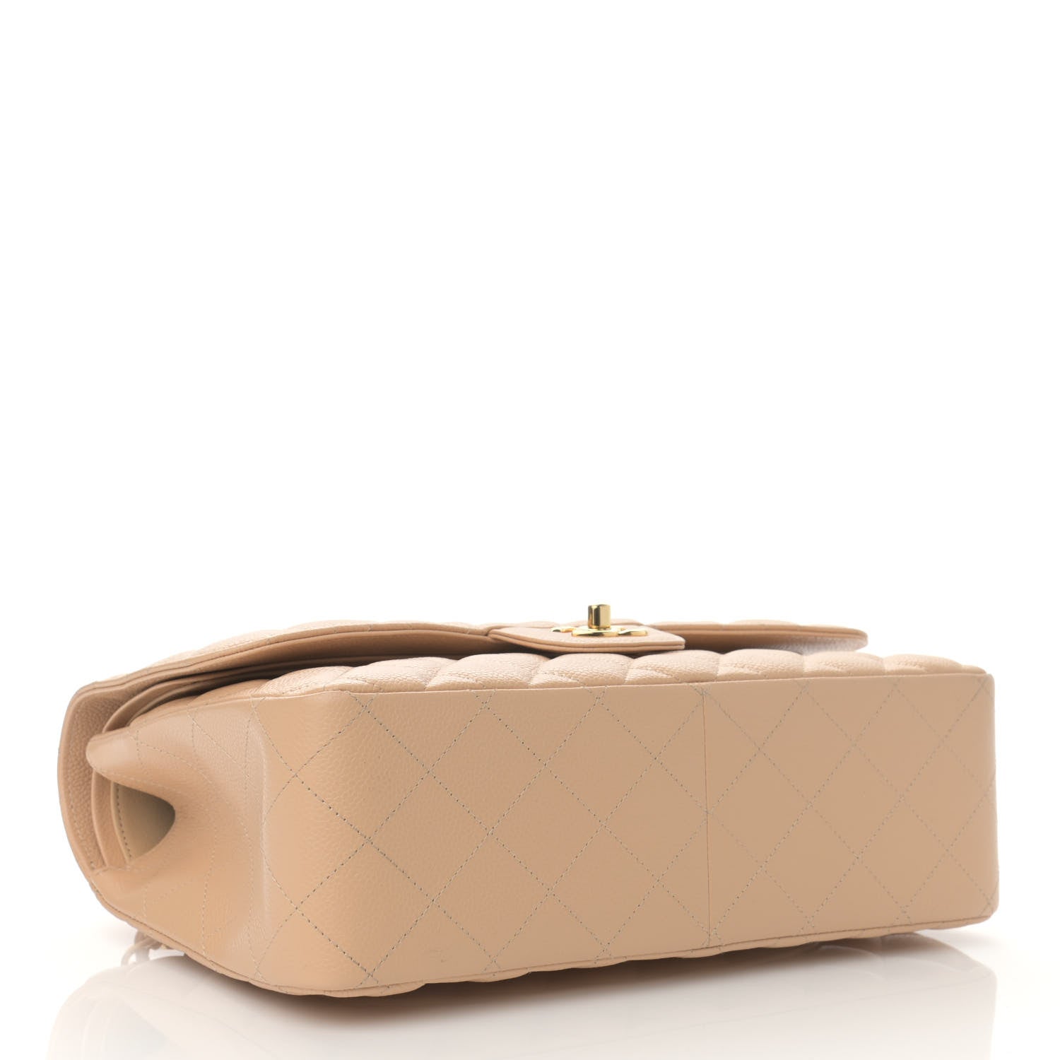 Chanel Caviar Quilted Jumbo Double Flap Beige Clair 4 of 12
