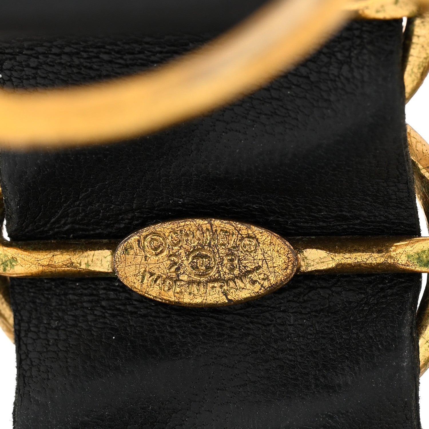 Chanel Lambskin Chain CC Cuff Black Gold 4 of 4