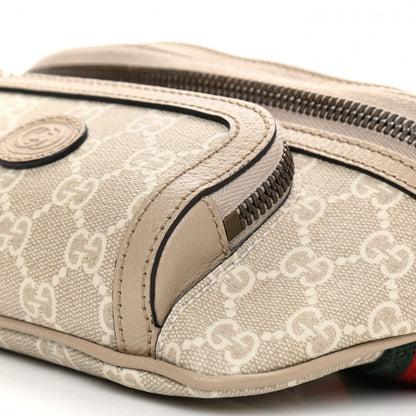 Gucci GG Supreme Monogram Textured Calfskin Web Retro Interlocking G Belt Bag Beige Mystic White Oatmeal 10 of 11