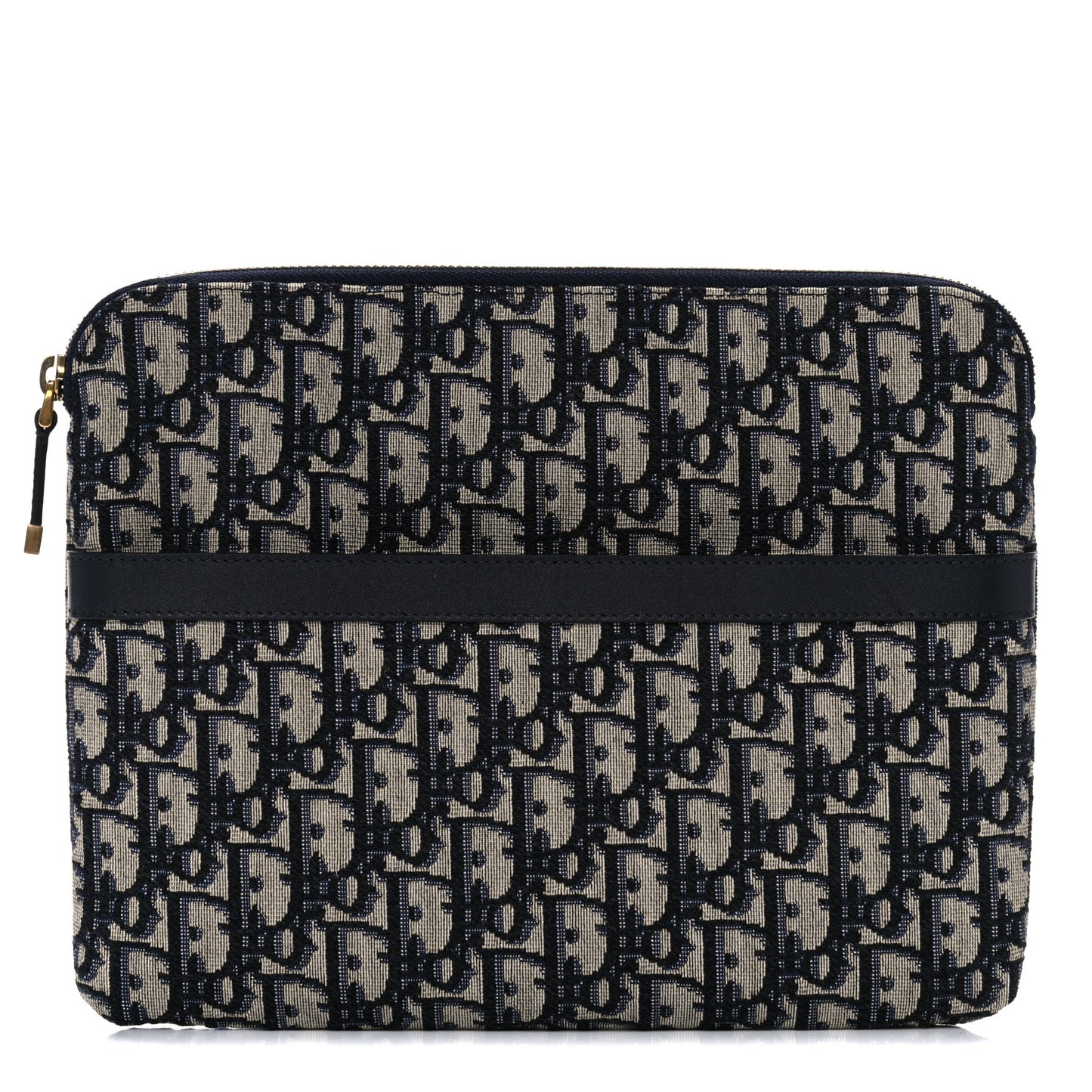 Oblique Pouch Clutch Blue