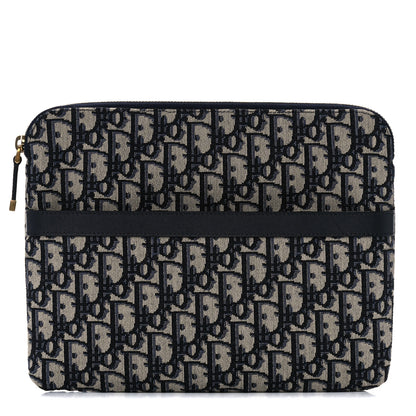Christian Dior Oblique Pouch Clutch Blue 1 of 10