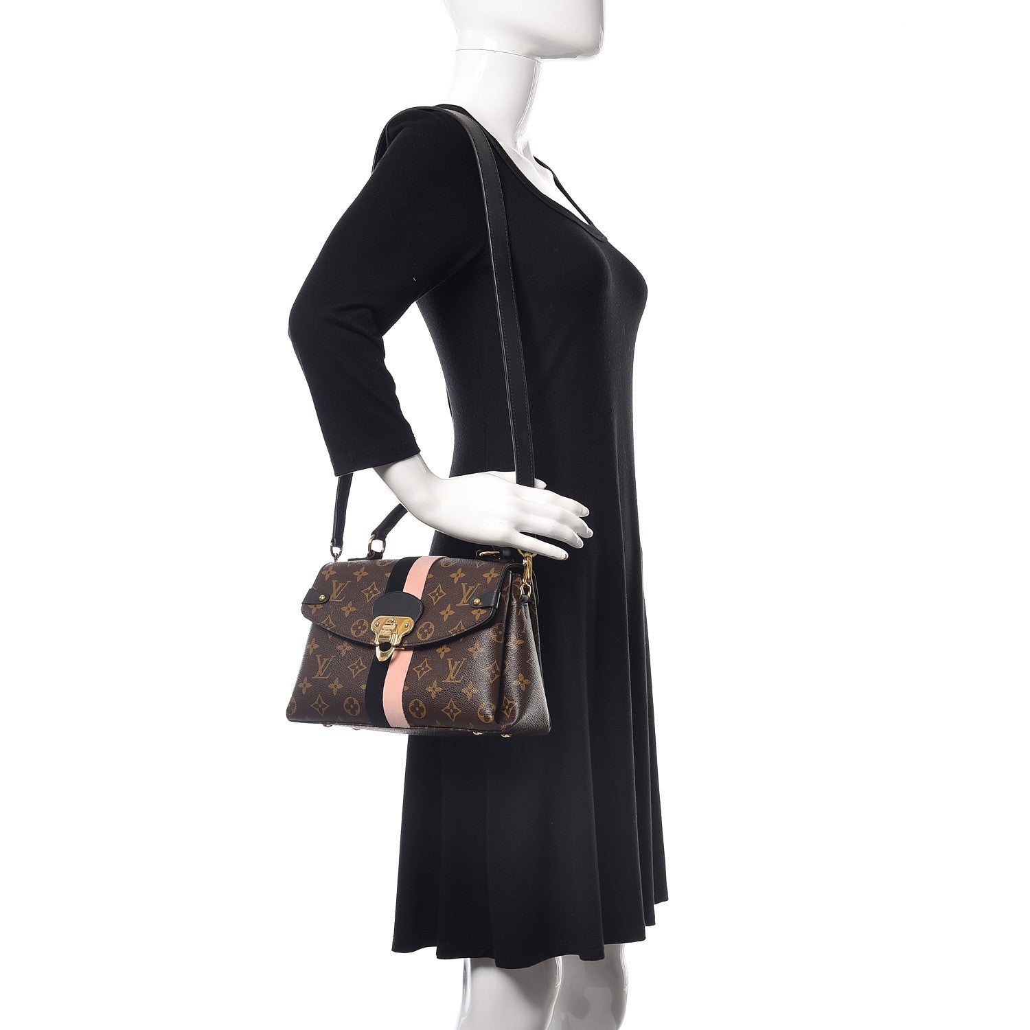 Louis Vuitton Monogram Georges BB Black Rose Poudre 2 of 8