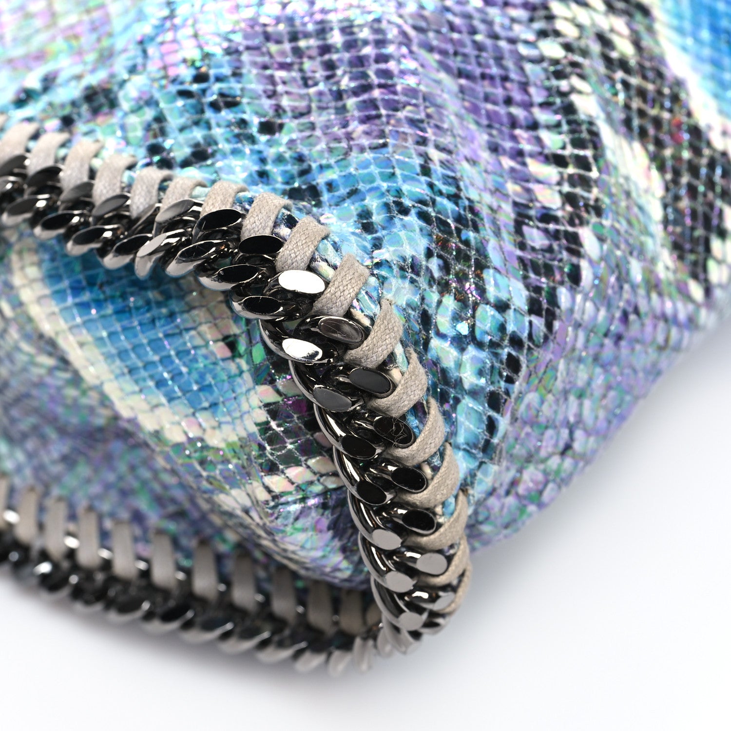 Stella McCartney Eco Python Oleographic Small Falabella Tote Navy 9 of 10