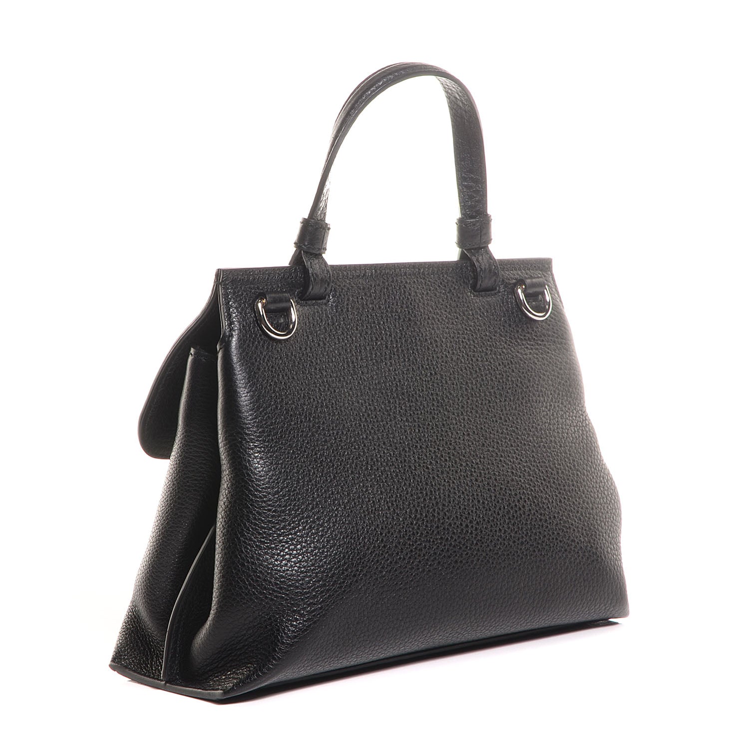 Gucci Cellarius Calfskin Small Bamboo Daily Top Handle Bag Black 3 of 7