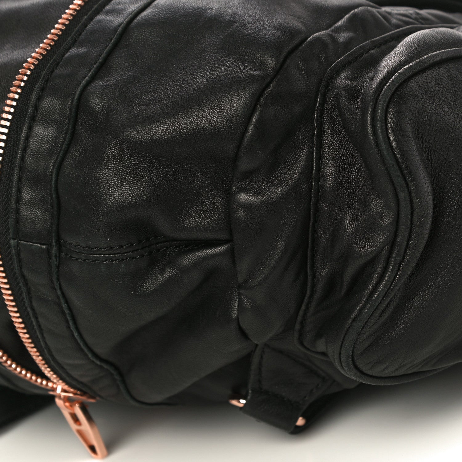 Alexander Wang Lambskin Marti Backpack Washed Black Rose Gold Hardware 9 of 9