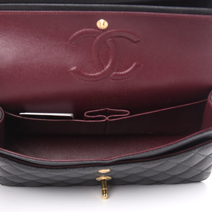 Chanel Caviar Quilted Medium Double Flap Black 5 of 12
