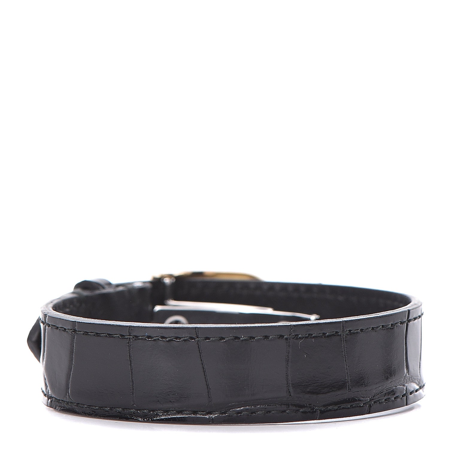 Gucci Crocodile Interlocking G Bracelet Large Black 3 of 5