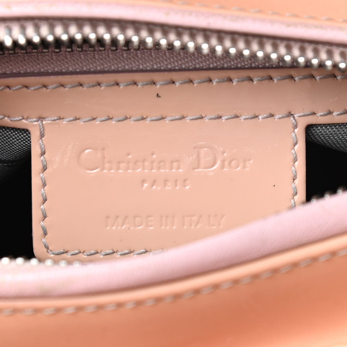 Patent Cannage Medium Lady Dior Pale Pink