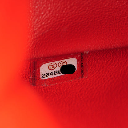 Chanel Pearly Caviar Quilted Jumbo Double Flap Orange 8 of 8