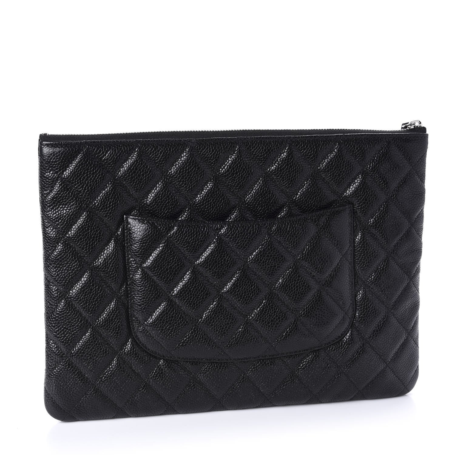 Chanel Caviar Quilted Medium Cosmetic Case Black 3 of 10