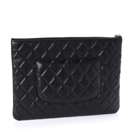 Chanel Caviar Quilted Medium Cosmetic Case Black 3 of 10