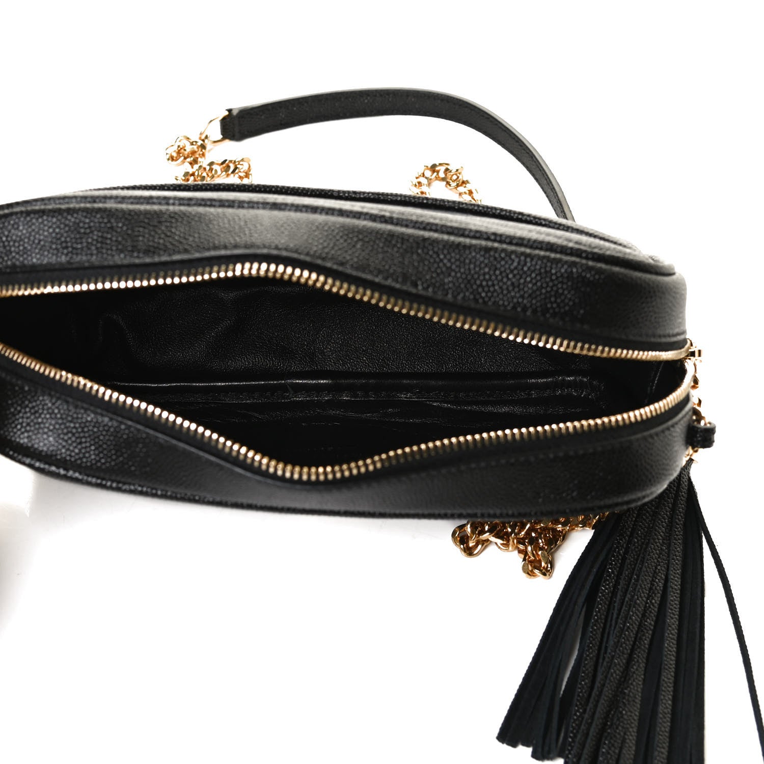 Saint Laurent Grain De Poudre Matelasse Monogram Mini Lou Camera Bag Black 10 of 10