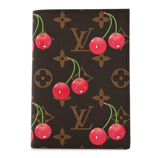 LV X TM Monogram Cerises Passport Cover