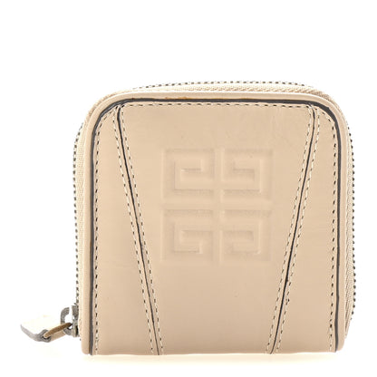 Givenchy Lambskin 4G Logo Zip Coin Purse Beige 1 of 7