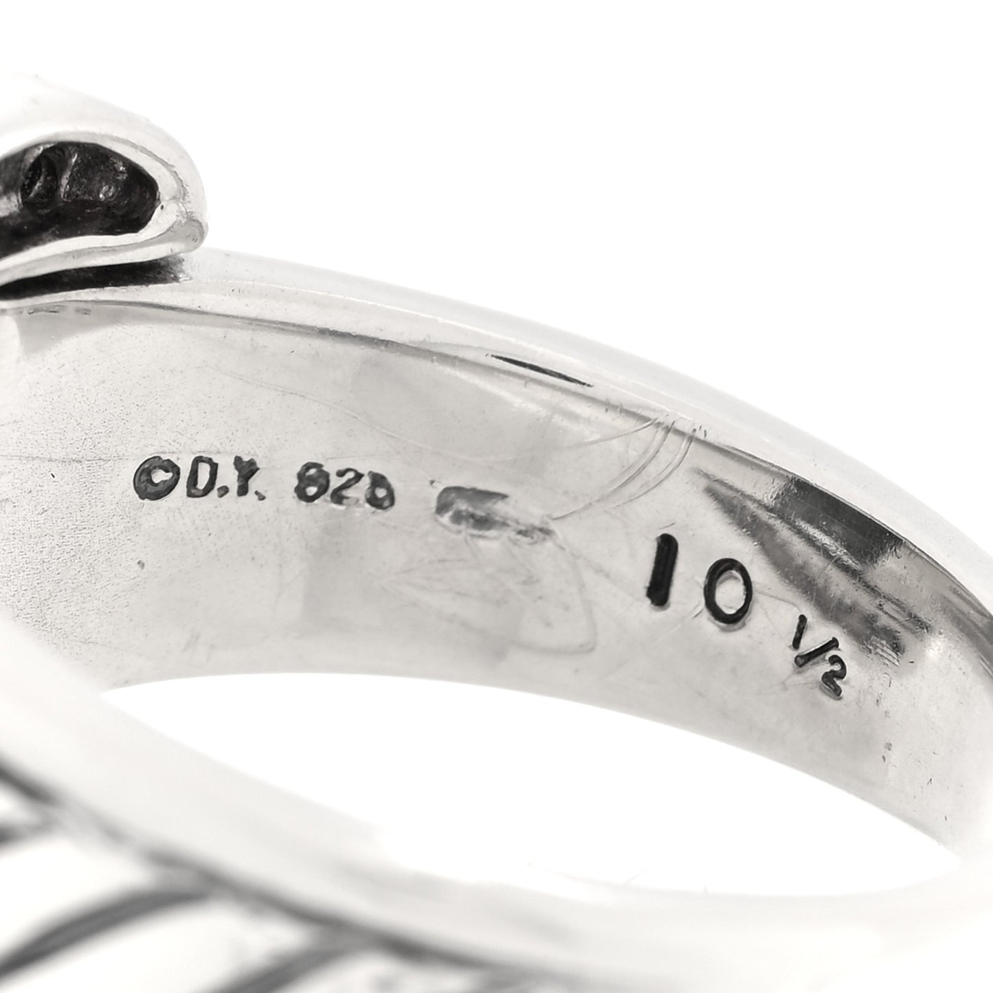 Sterling Silver Diamond Buckle Ring 63 10.25