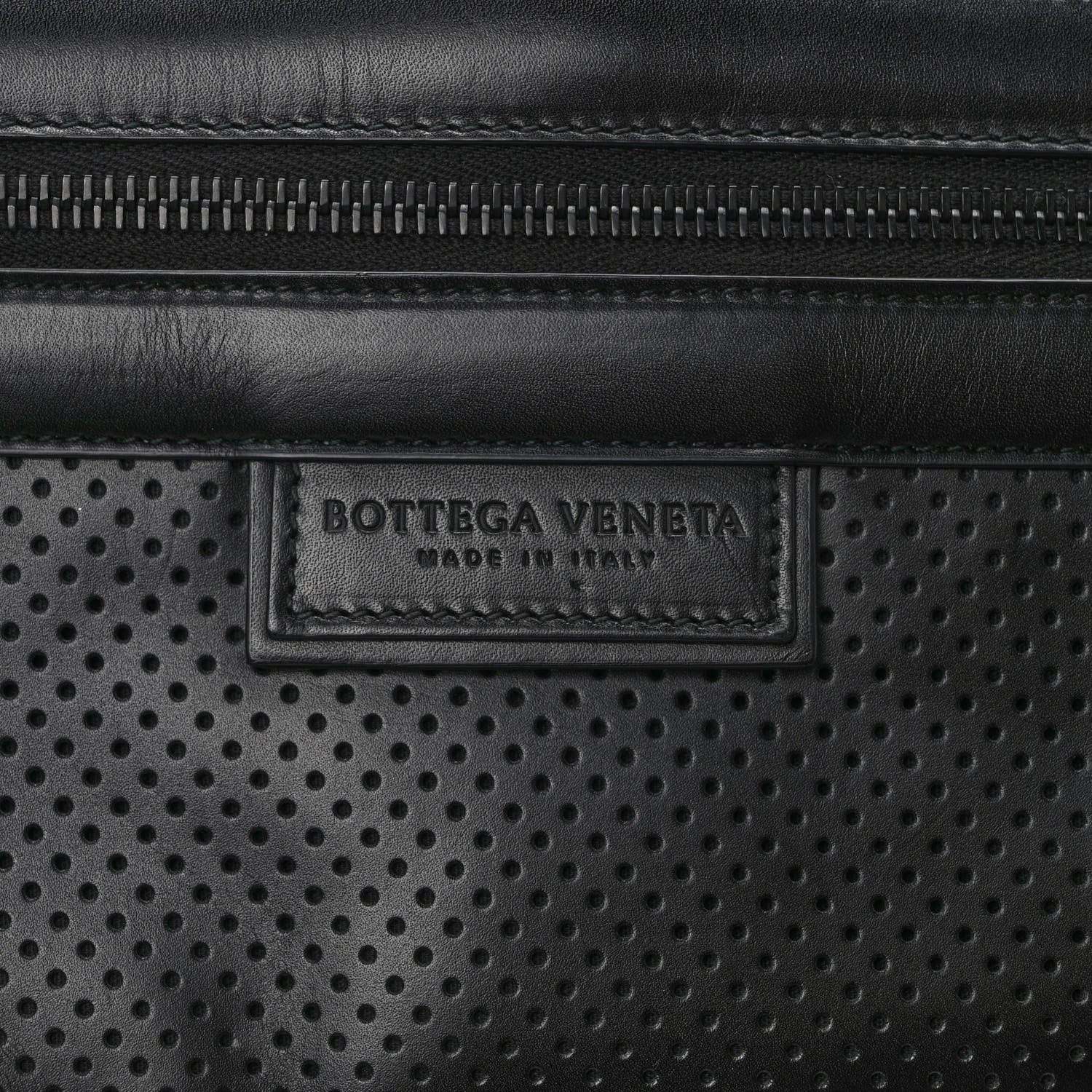 Bottega Veneta Perforated Calfskin Leggero Clutch Black 6 of 8