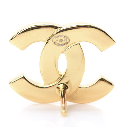 Chanel Metal CC Paris Button Stud Earrings Gold 4 of 5