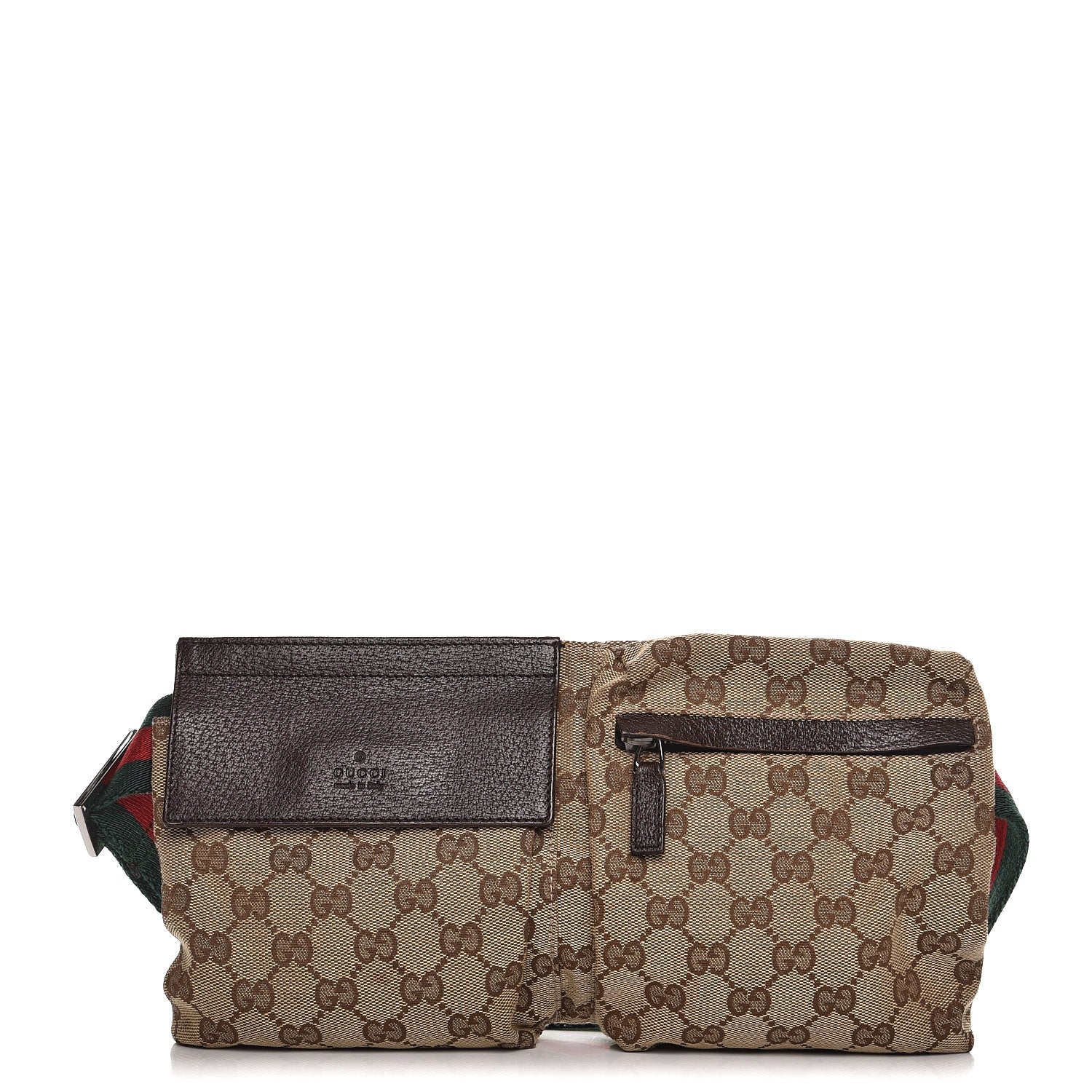 Gucci Monogram Web Belt Bag Dark Brown 1 of 8