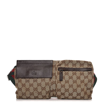 Gucci Monogram Web Belt Bag Dark Brown 1 of 8