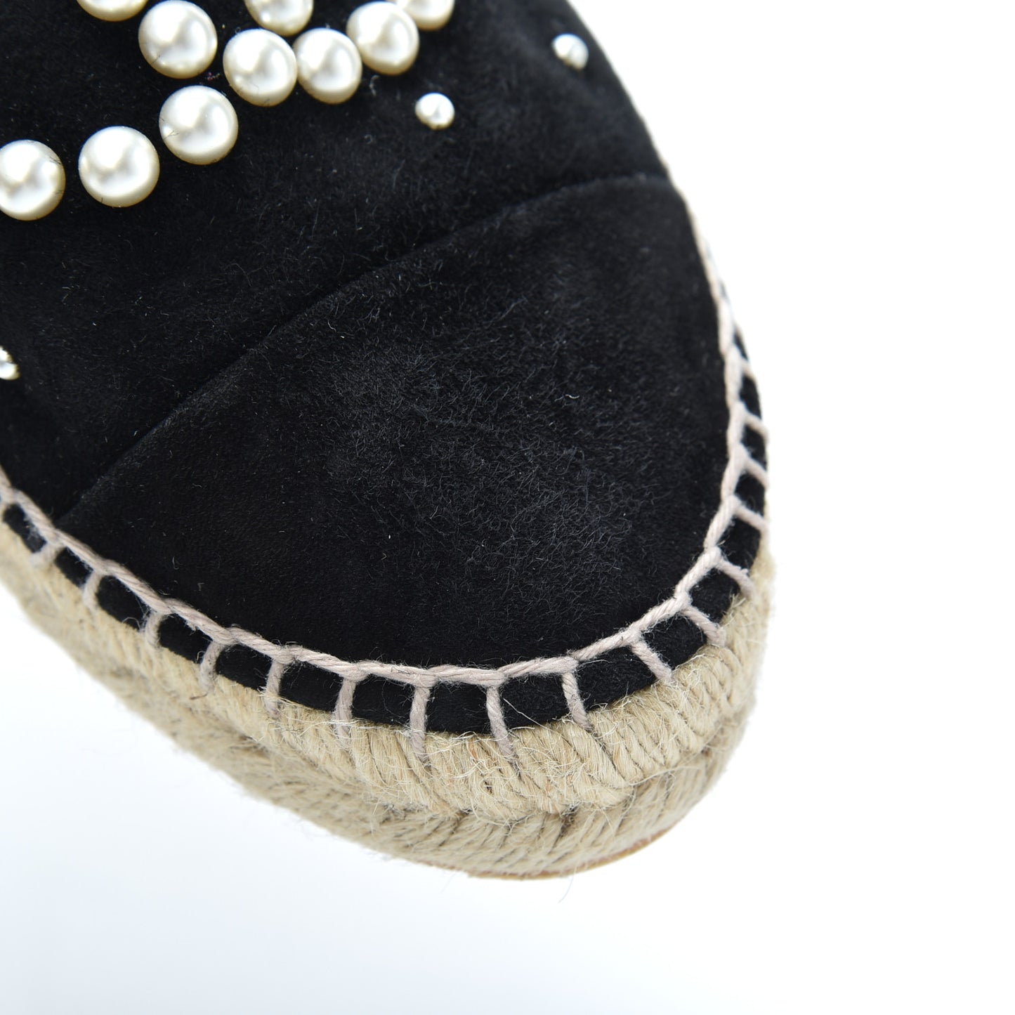 Suede Pearl CC Espadrilles 39 Black