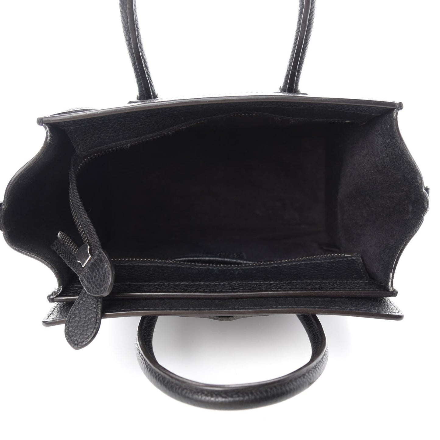 Drummed Calfskin Nano Luggage Black