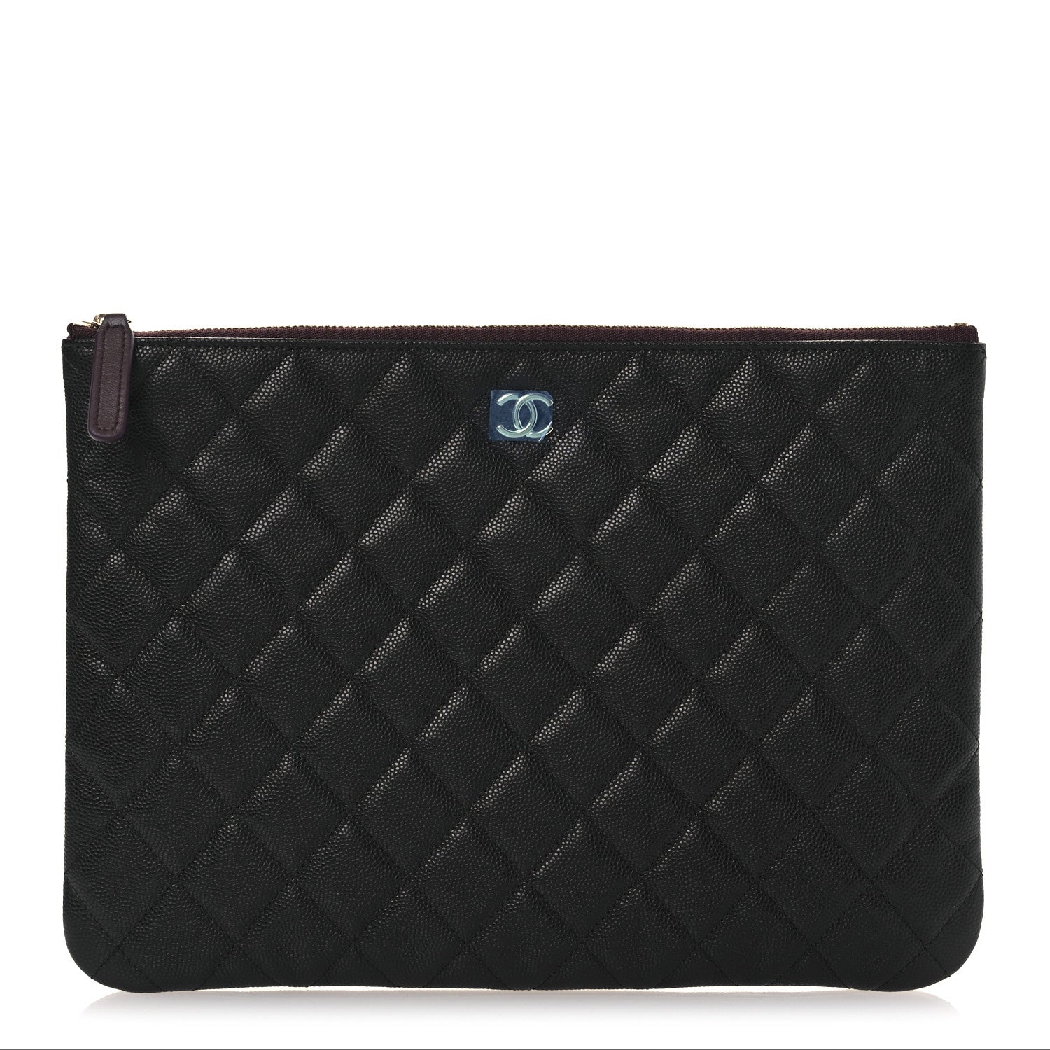 Chanel Caviar Quilted Medium Cosmetic Case Black 1 of 8