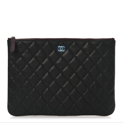 Chanel Caviar Quilted Medium Cosmetic Case Black 1 of 8