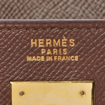 Hermes Courchevel Kelly Retourne 32 Chocolate 9 of 44