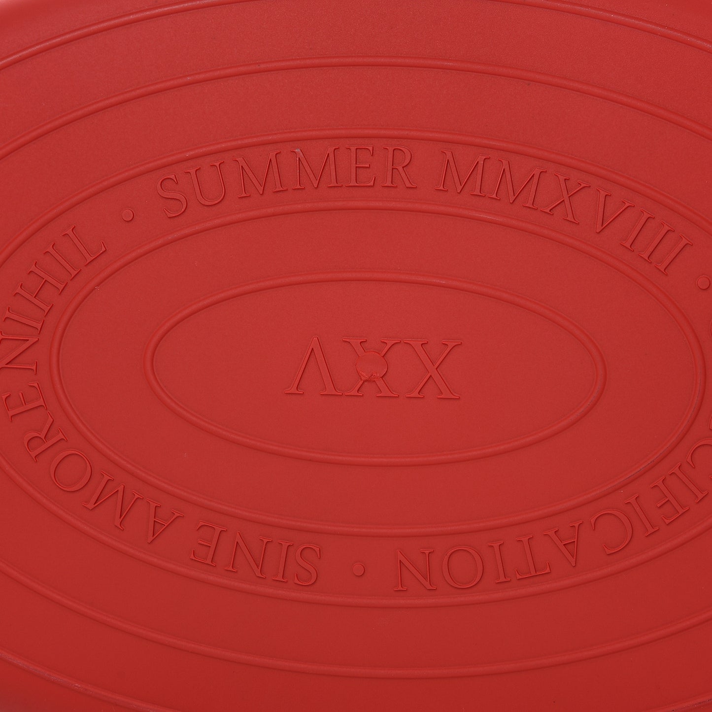 Rubber Oversized Logo Tote Red