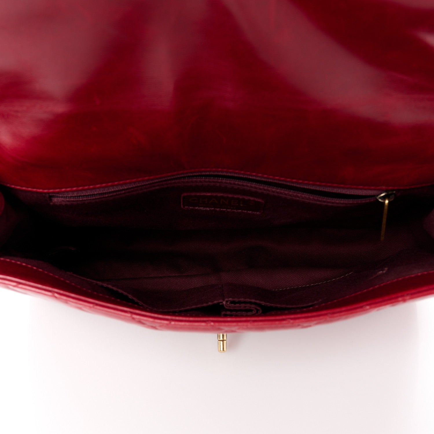 Chanel Glazed Calfskin Castle Rock Medium Flap Red 5 of 14