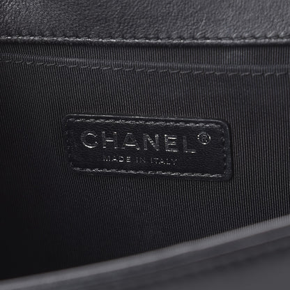 Chanel Lambskin Quilted Medium Boy Flap Black 6 of 7