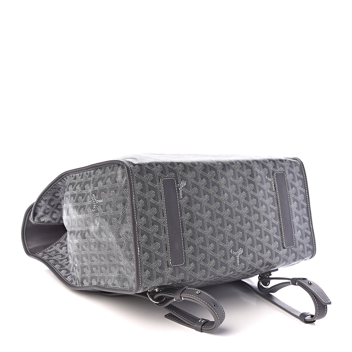 Goyardine Saint Leger Soft Briefcase Backpack Grey