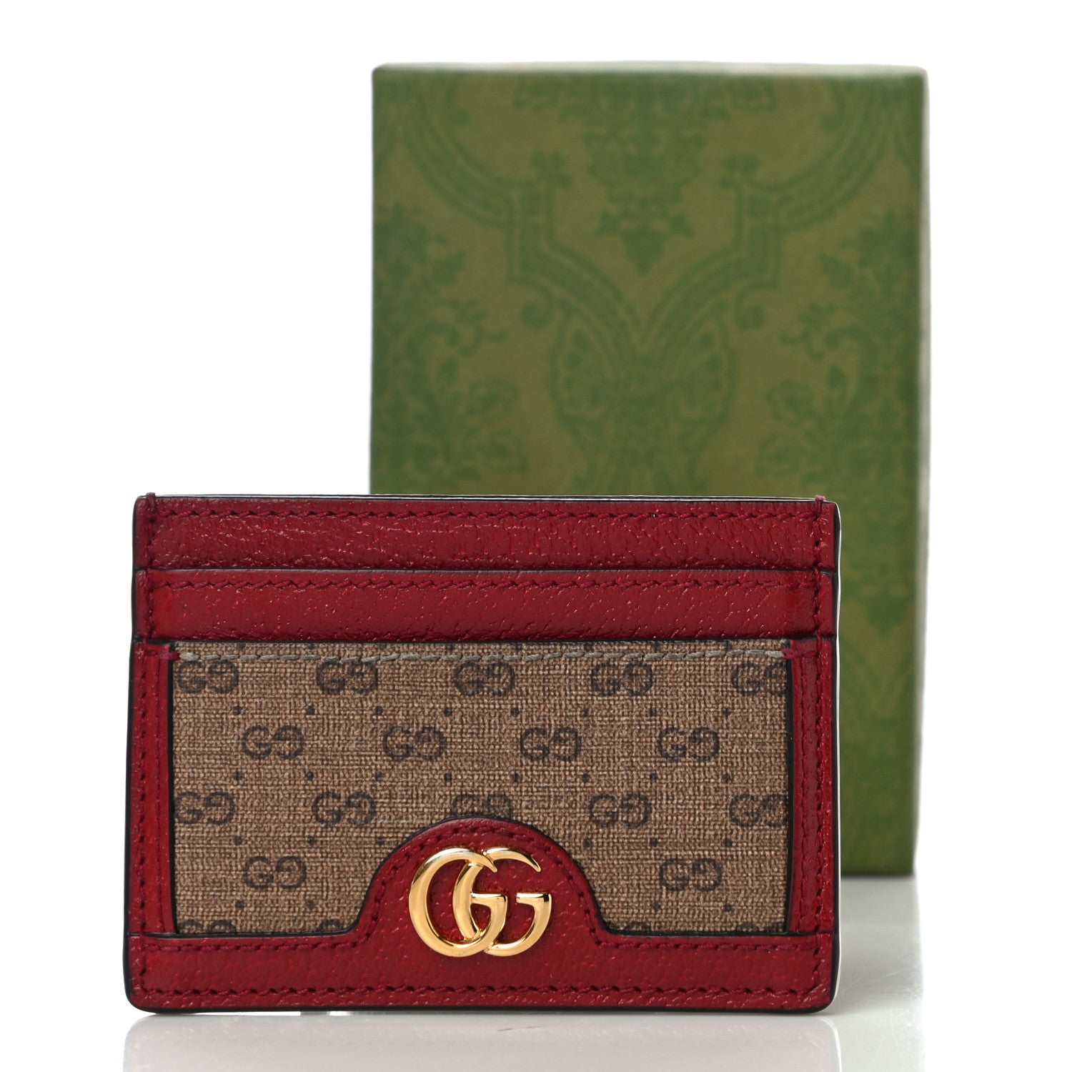 Gucci X DORAEMON Mini Vintage GG Supreme Monogram Card Holder Beige Cherry Red 10 of 10