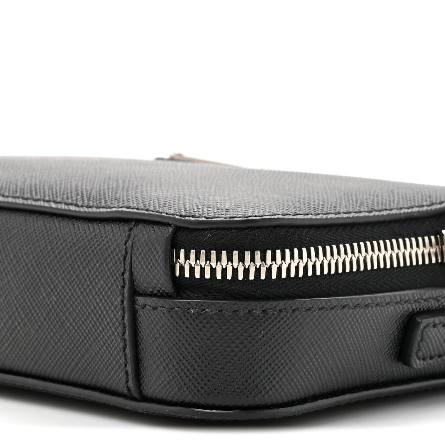 Saffiano Travel Small Brique Crossbody Bag Black