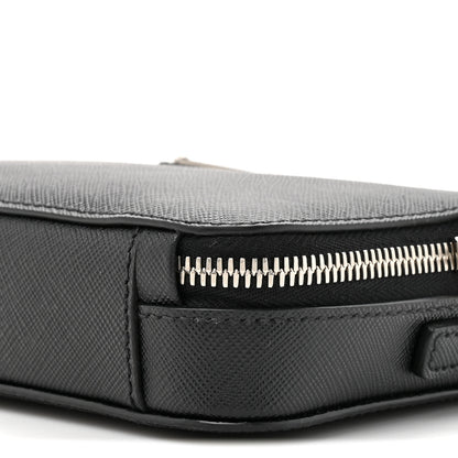 Prada Saffiano Travel Small Brique Crossbody Bag Black 8 of 10