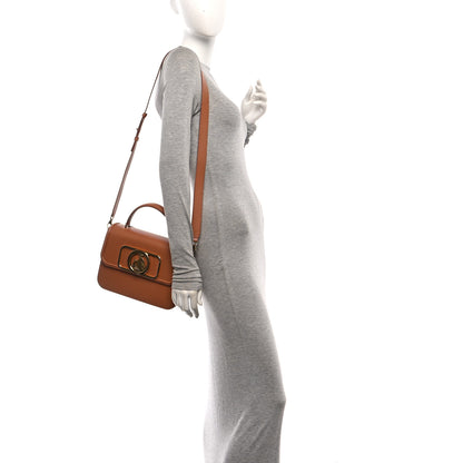 Lanvin Calfskin 22 Logo MM Plaque Top Handle Bag Terracotta 2 of 9